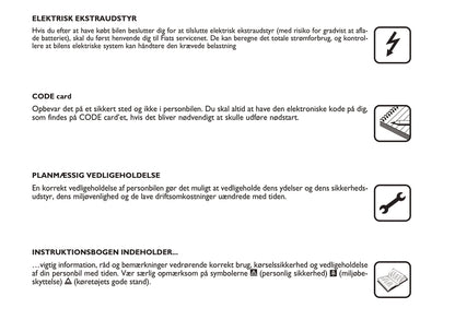 2010-2011 Fiat Idea Owner's Manual | Danish