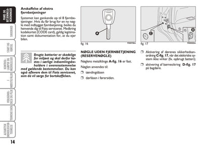 2010-2011 Fiat Idea Owner's Manual | Danish