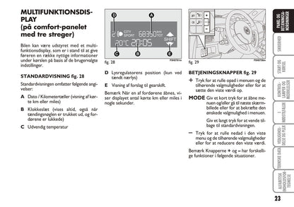 2010-2011 Fiat Idea Owner's Manual | Danish