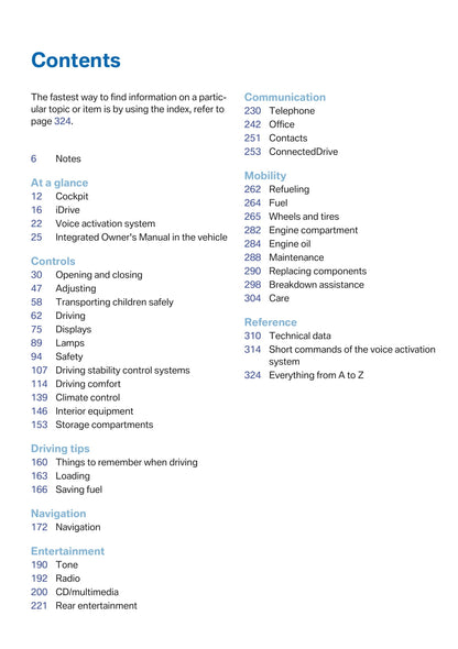 2011 BMW 5 Series Owner's Manual | English