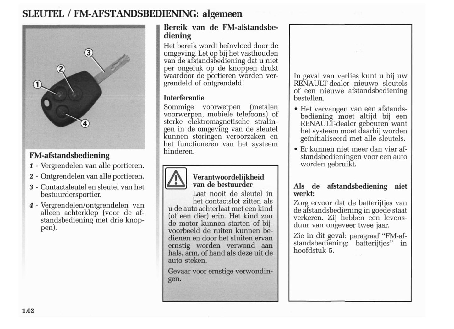 2004-2005 Renault Modus Owner's Manual | Dutch