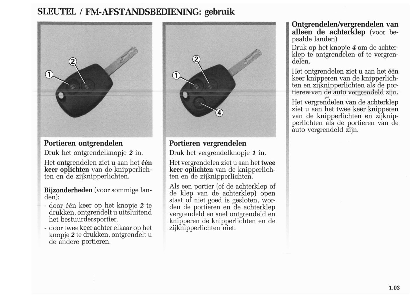 2004-2005 Renault Modus Owner's Manual | Dutch