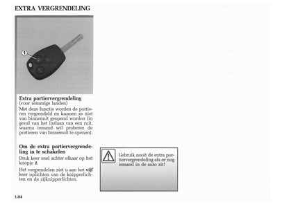 2004-2005 Renault Modus Owner's Manual | Dutch