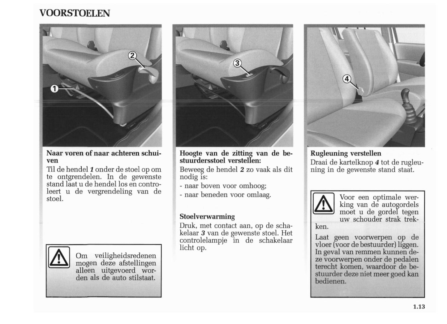 2004-2005 Renault Modus Owner's Manual | Dutch