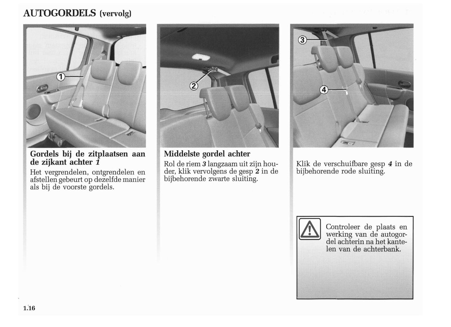 2004-2005 Renault Modus Owner's Manual | Dutch