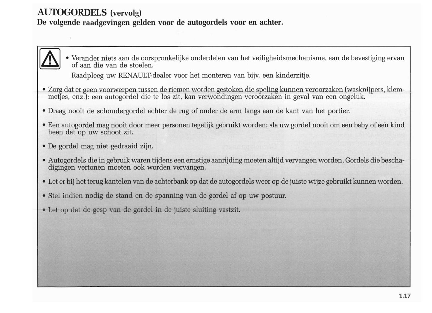 2004-2005 Renault Modus Owner's Manual | Dutch