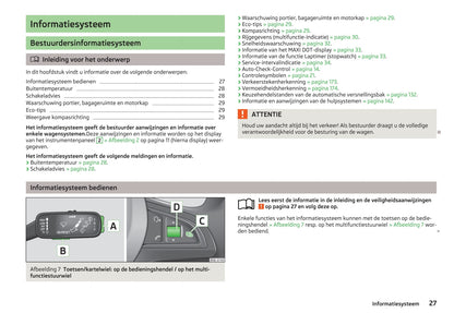 2013-2014 Skoda Octavia Owner's Manual | Dutch