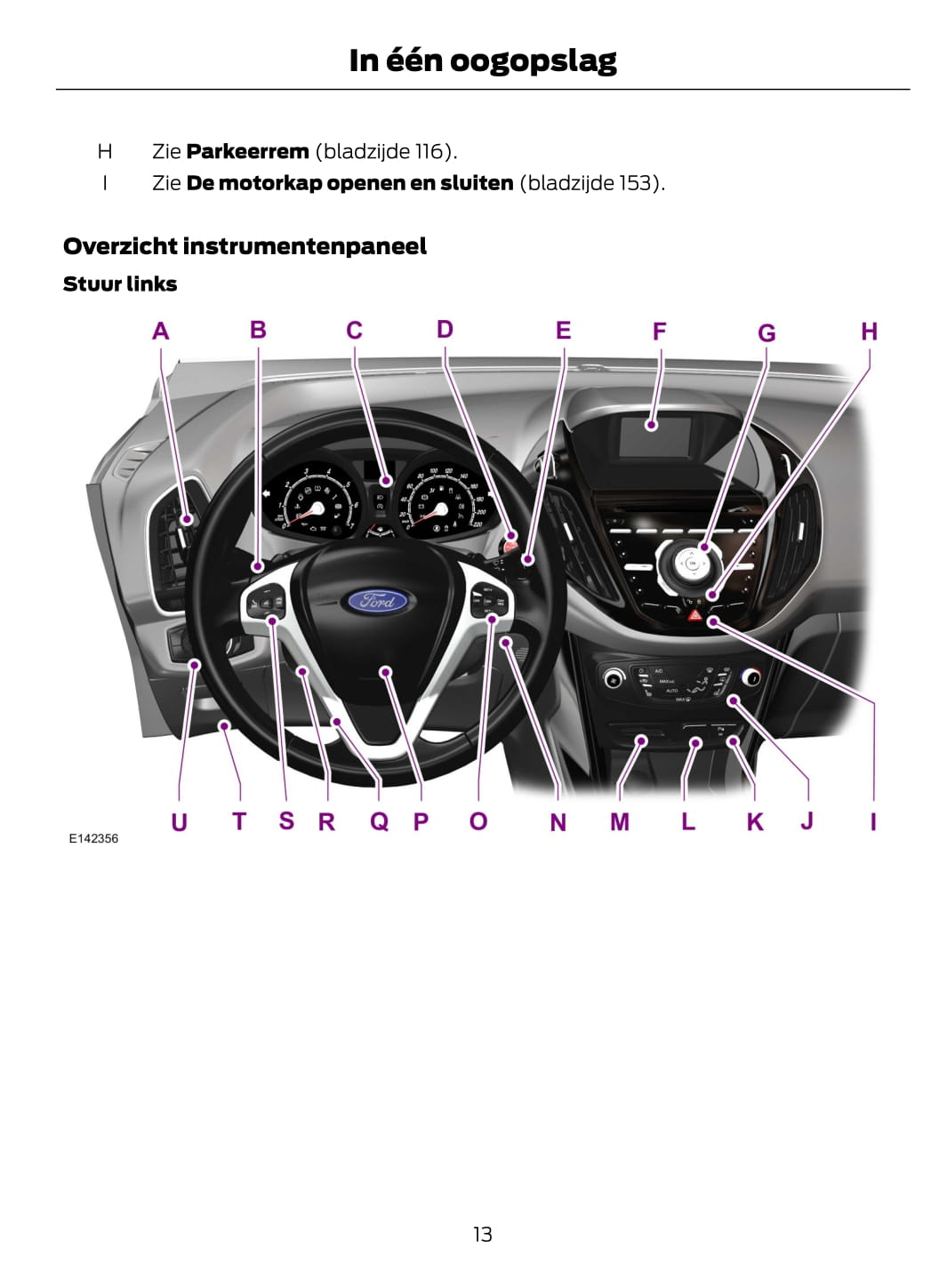 2012-2014 Ford B-Max Gebruikershandleiding | Nederlands