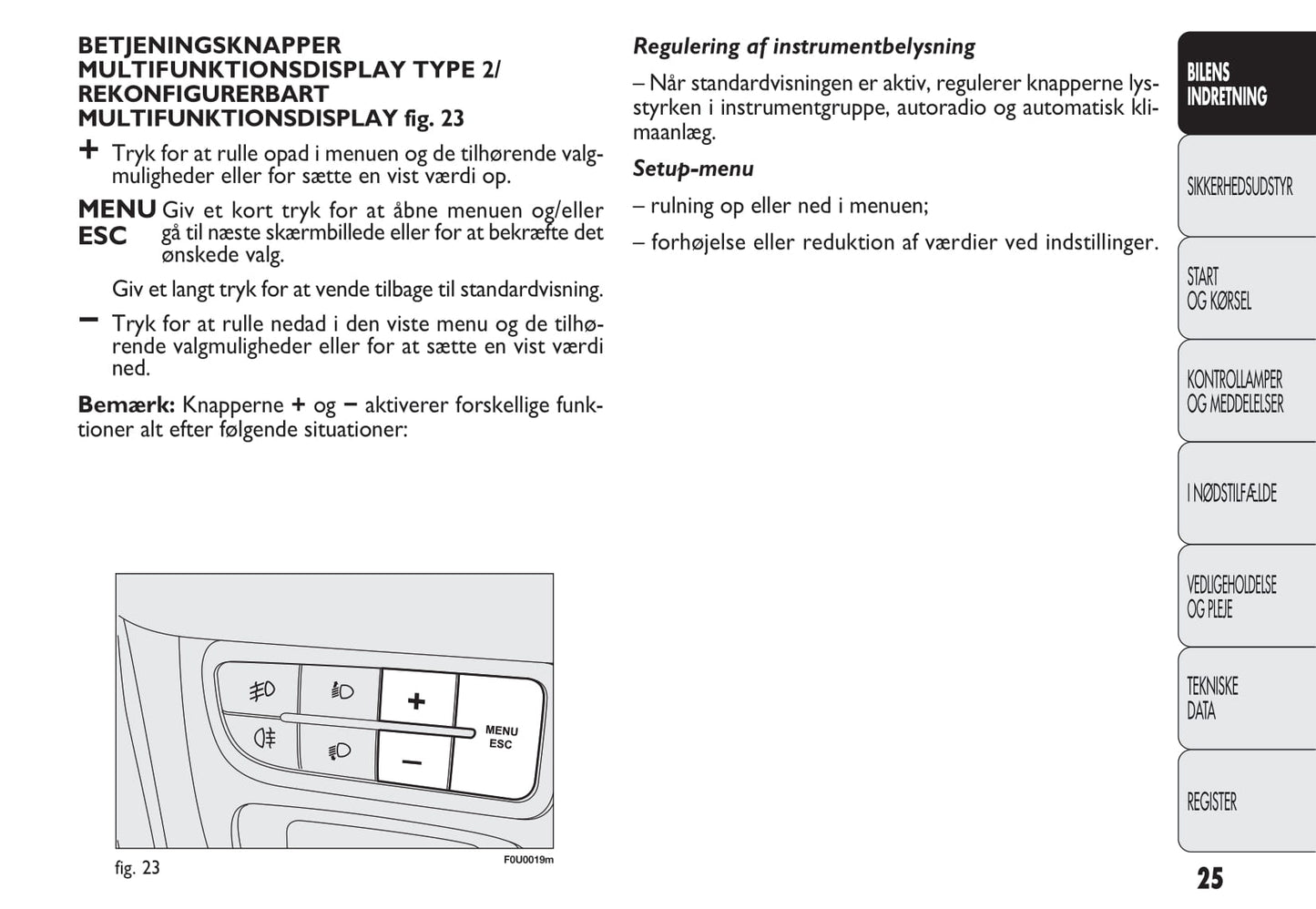 2010-2011 Fiat Punto Evo Bedienungsanleitung | Dansk