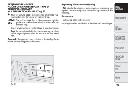 2010-2011 Fiat Punto Evo Bedienungsanleitung | Dansk