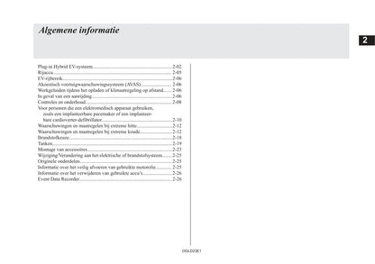 2021-2023 Mitsubishi Eclipse Cross PHEV Owner's Manual | Dutch