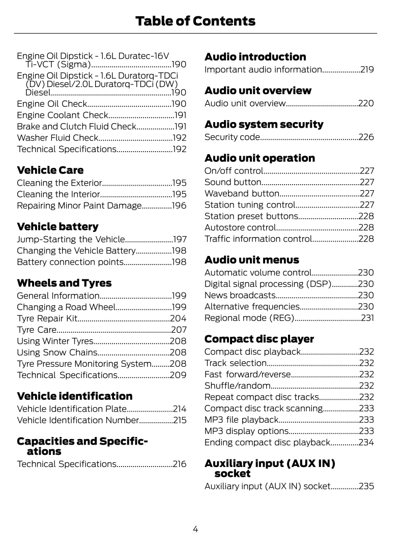 2011-2012 Ford C-Max / Grand C-Max Manuel du propriétaire | Anglais