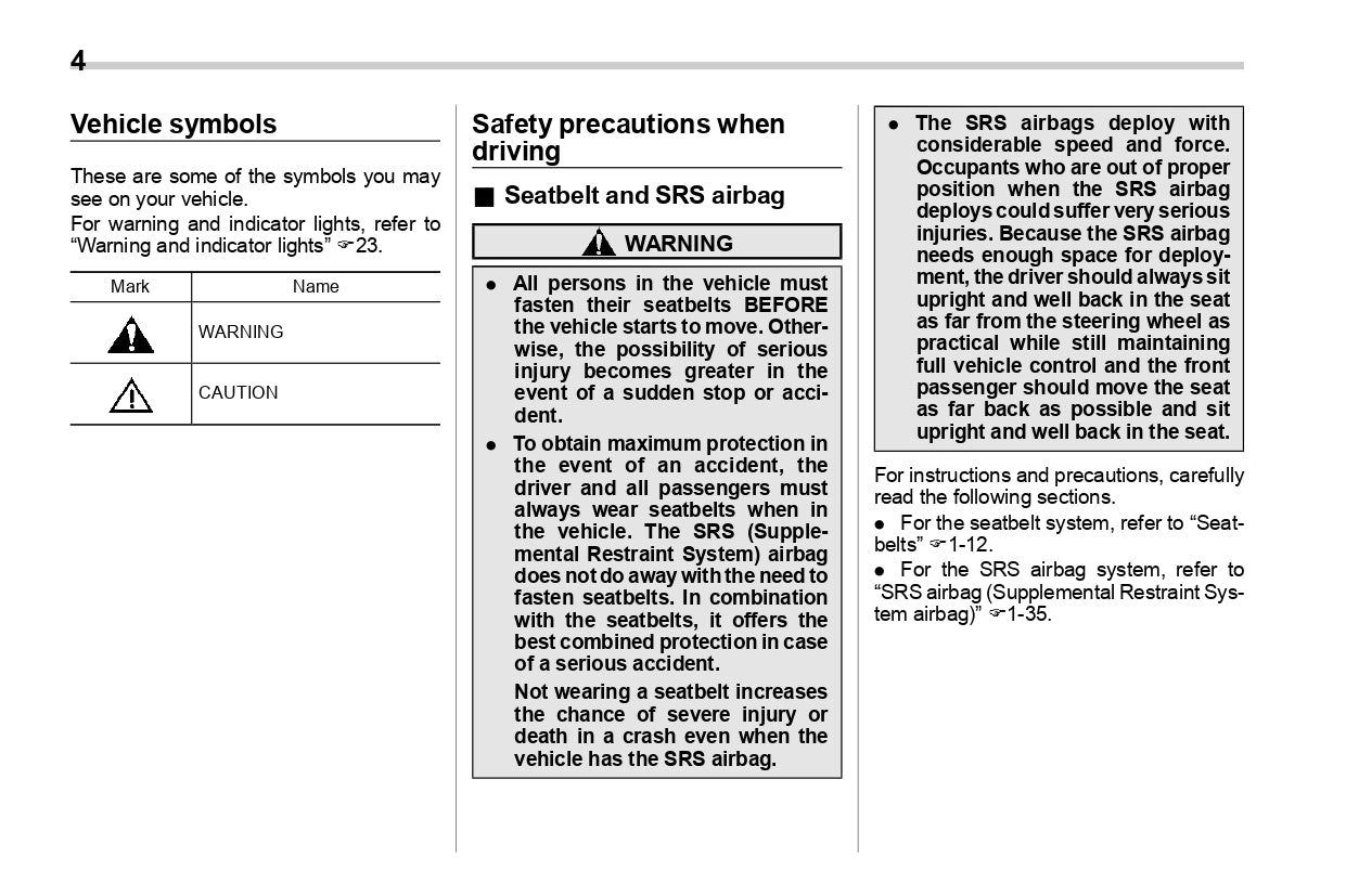 2020 Subaru WRX Owner's Manual | English