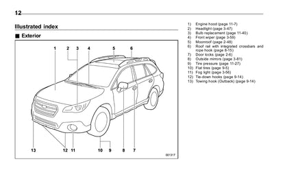 2017 Subaru Legacy/Outback Bedienungsanleitung | Englisch