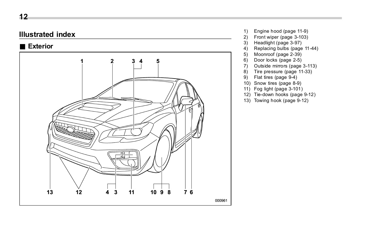 2017 Subaru WRX Owner's Manual | English