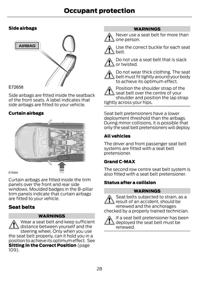 2011-2012 Ford C-Max / Grand C-Max Manuel du propriétaire | Anglais